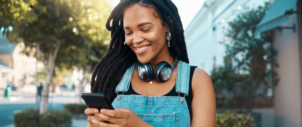 Woman using a smartphone