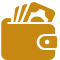 Icon illustration of a wallet